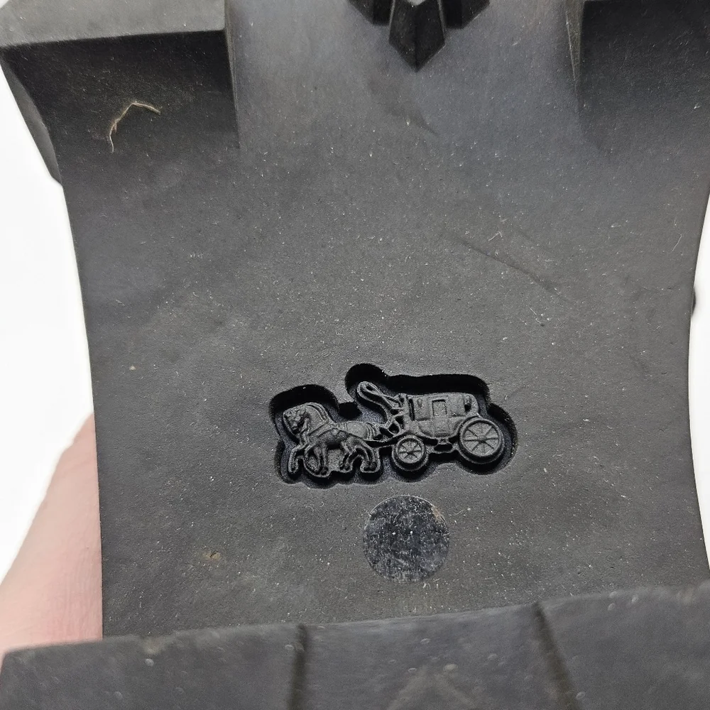 Coach chunky black leather Leah Loafer size 11 - Picture 10 of 12